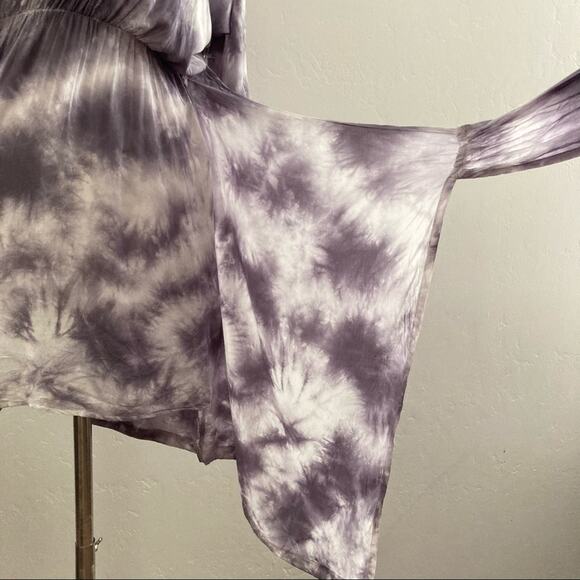 Young Fabulous & Broke Raine Tie-Dye Wrap Mini Dress Elastic Purple Size XS NWT - Picture 10 of 16